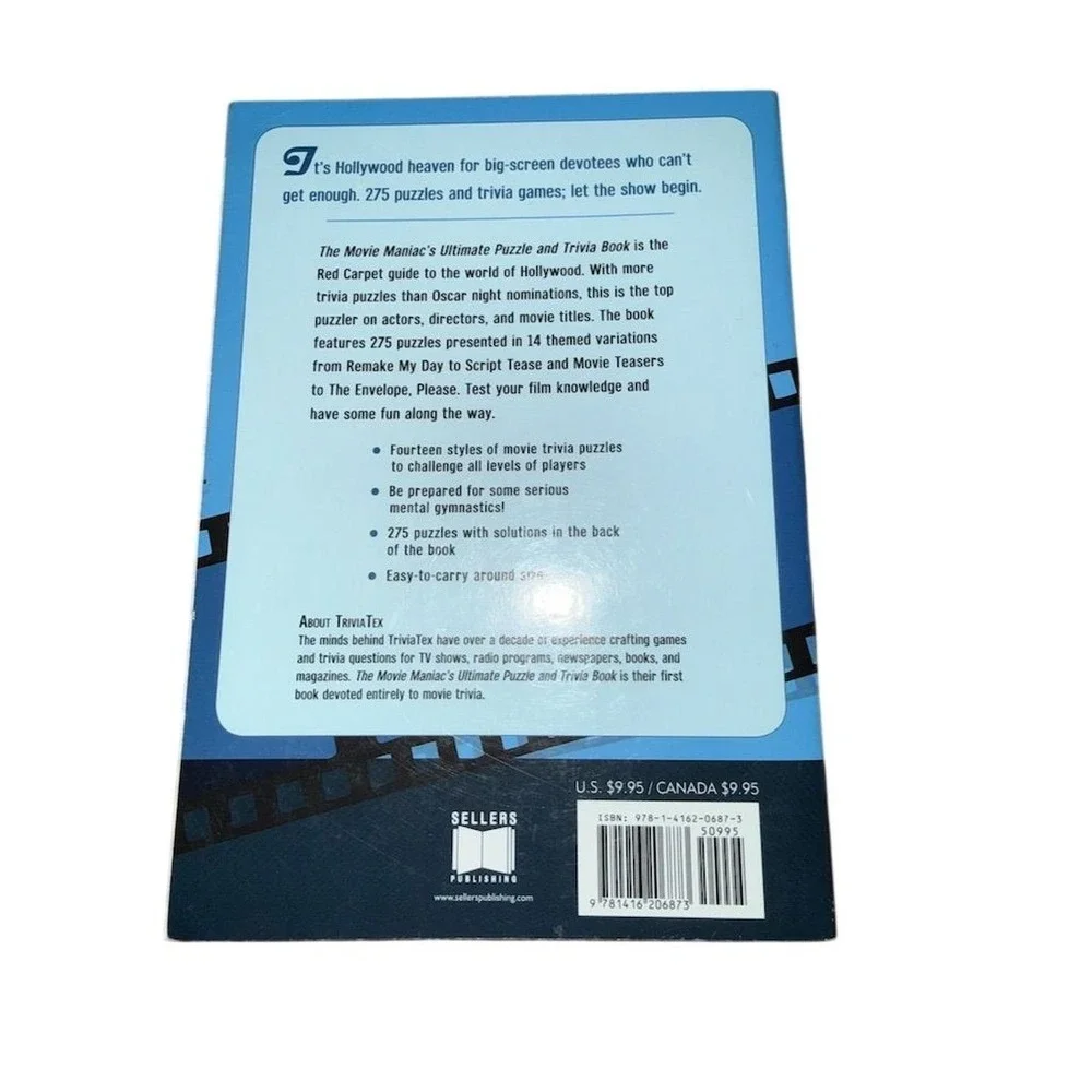 The Movie Maniac's Ultimate Puzzle & Trivia Book by The‎ Brain Works